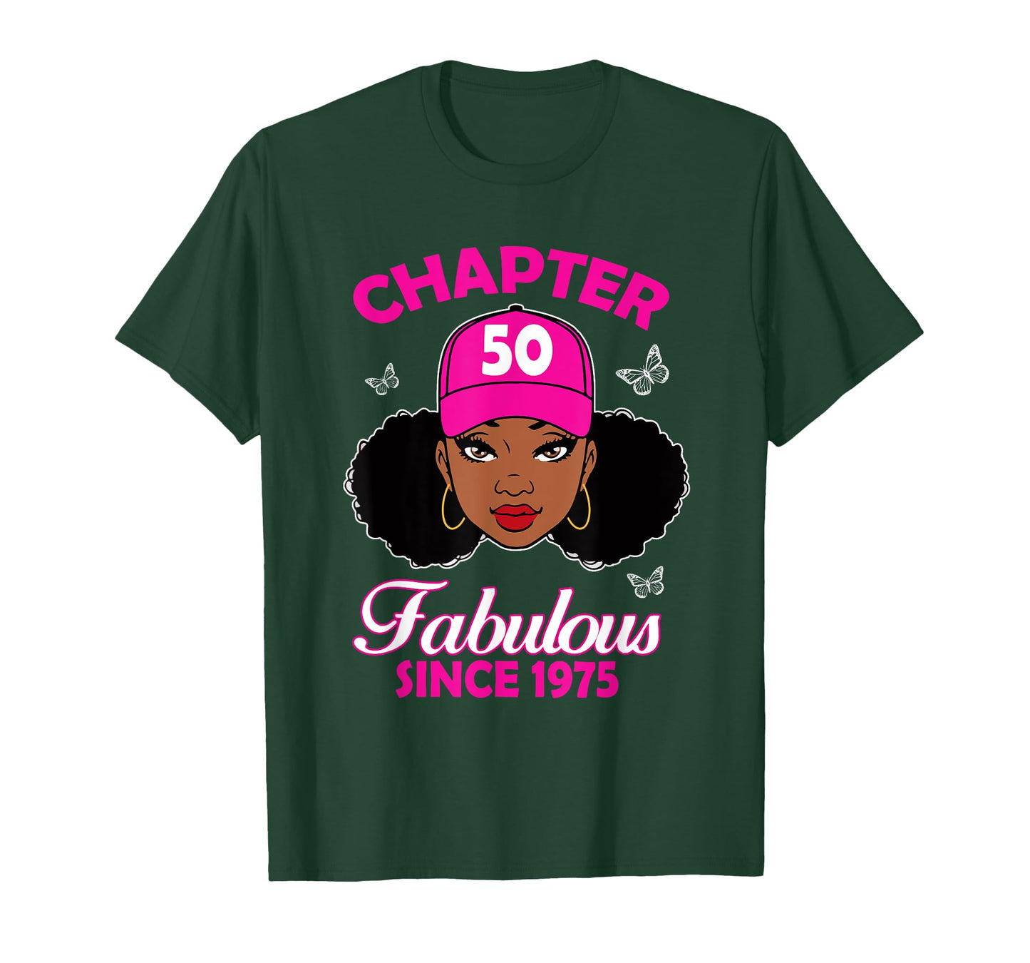 Chapter 50 Fabulous Since 1975 Black Women 50th Birthday T-Shirt