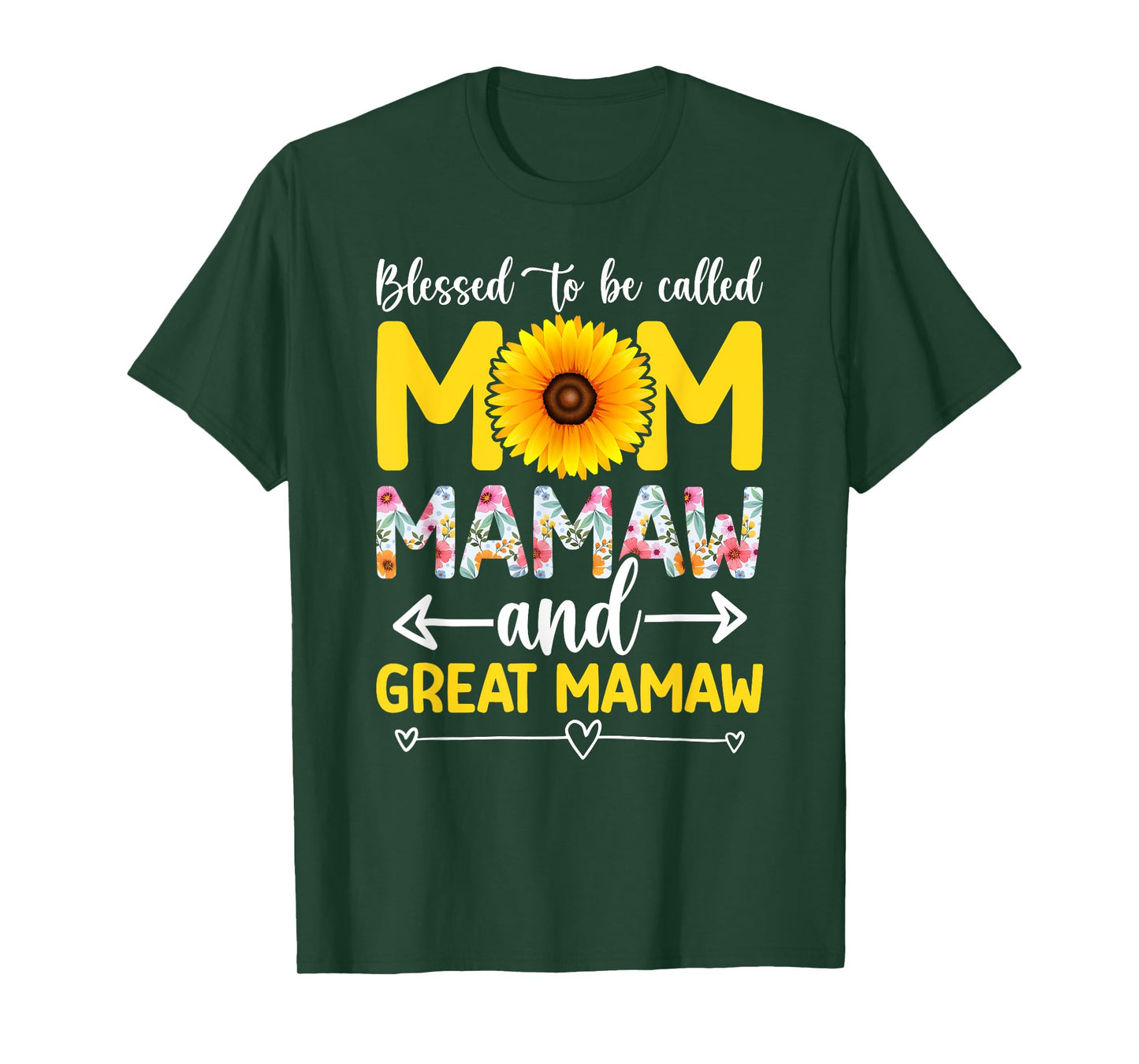 Blessed To Be Called Mom Mamaw And Great Mamaw T-Shirt
