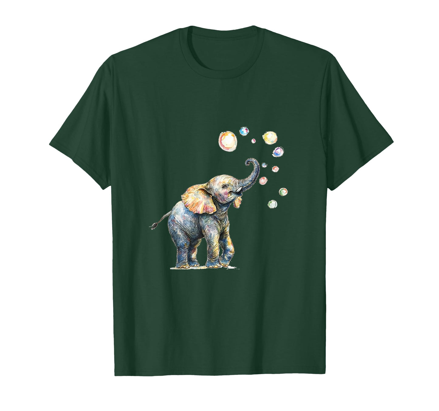 Cute Elephant Blowing Bubbles Art T-Shirt