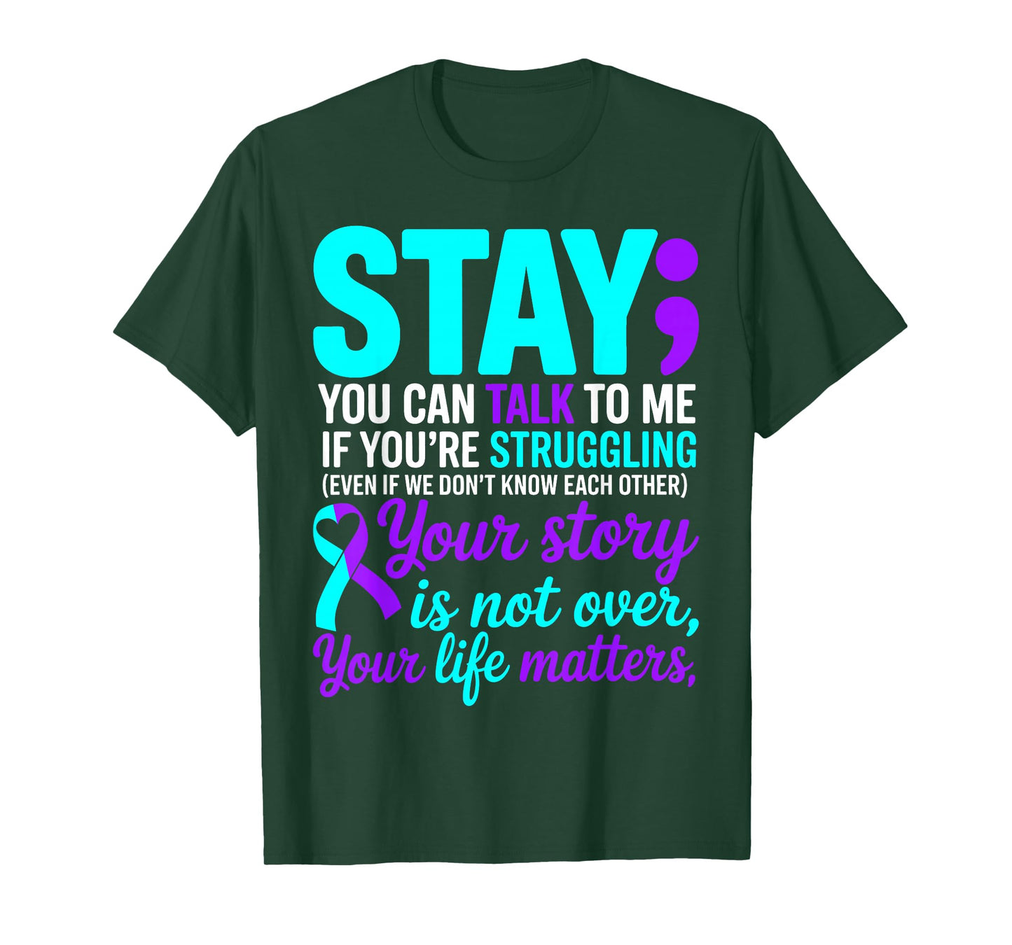 Positive Motivational Support Suicide Prevention Awareness T-Shirt