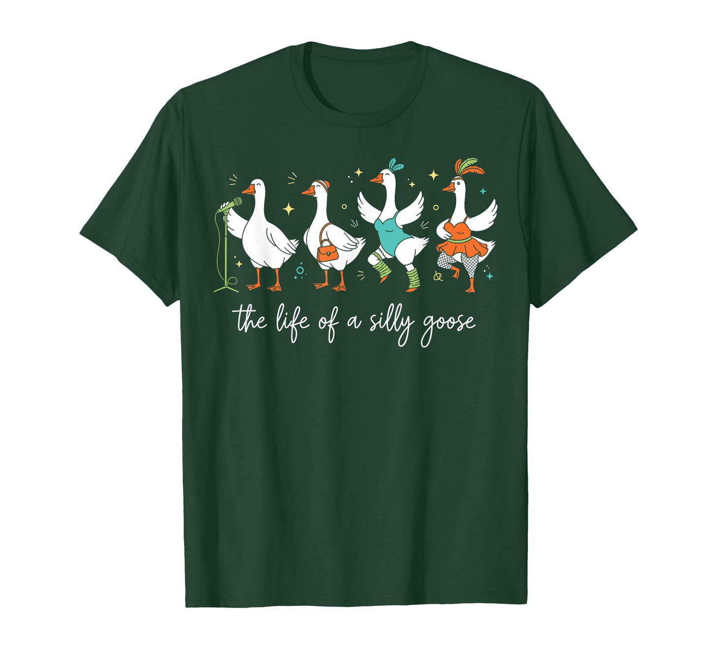 Life of a Silly Animal Goose Funny Trendy Meme Show Girl T-Shirt