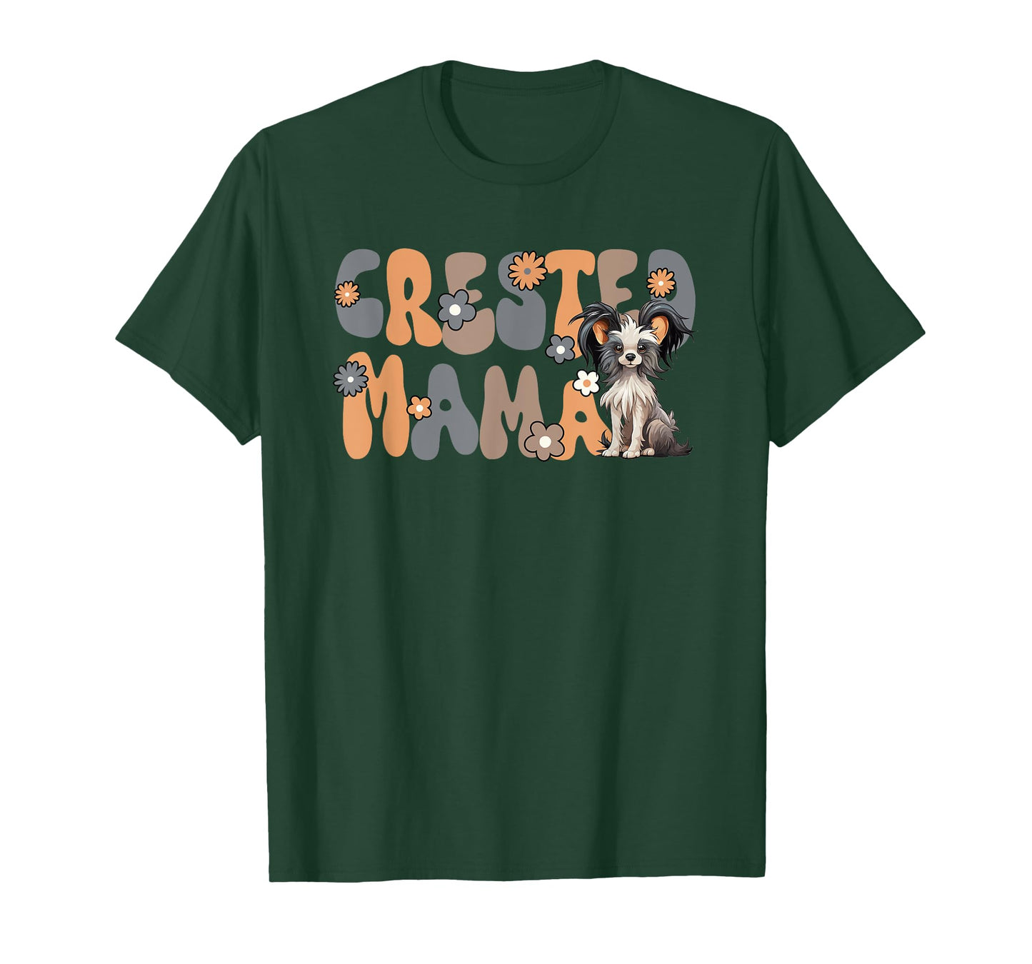Chinese Crested Dog Groovy World's Best Crested Mama T-Shirt
