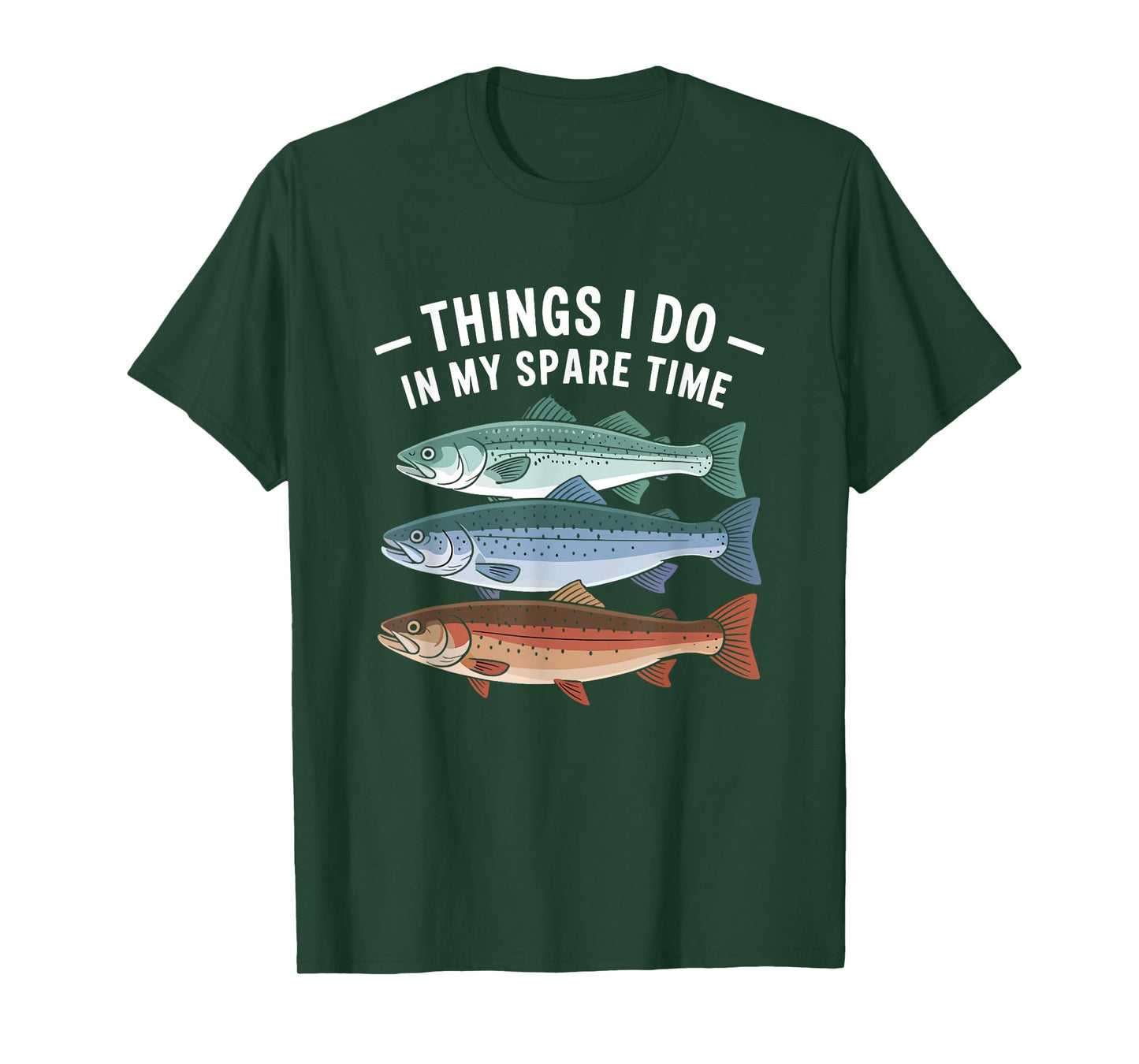 Vintage Fish Catching Humor - Things I Do Funny Fish Lover T-Shirt