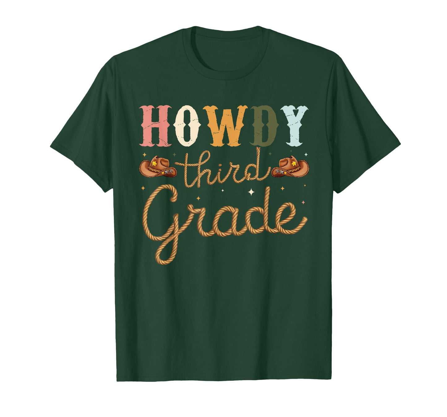 3rd Grade Teacher Rodeo Country Western Howdy Third Grade T-Shirt for Men Women