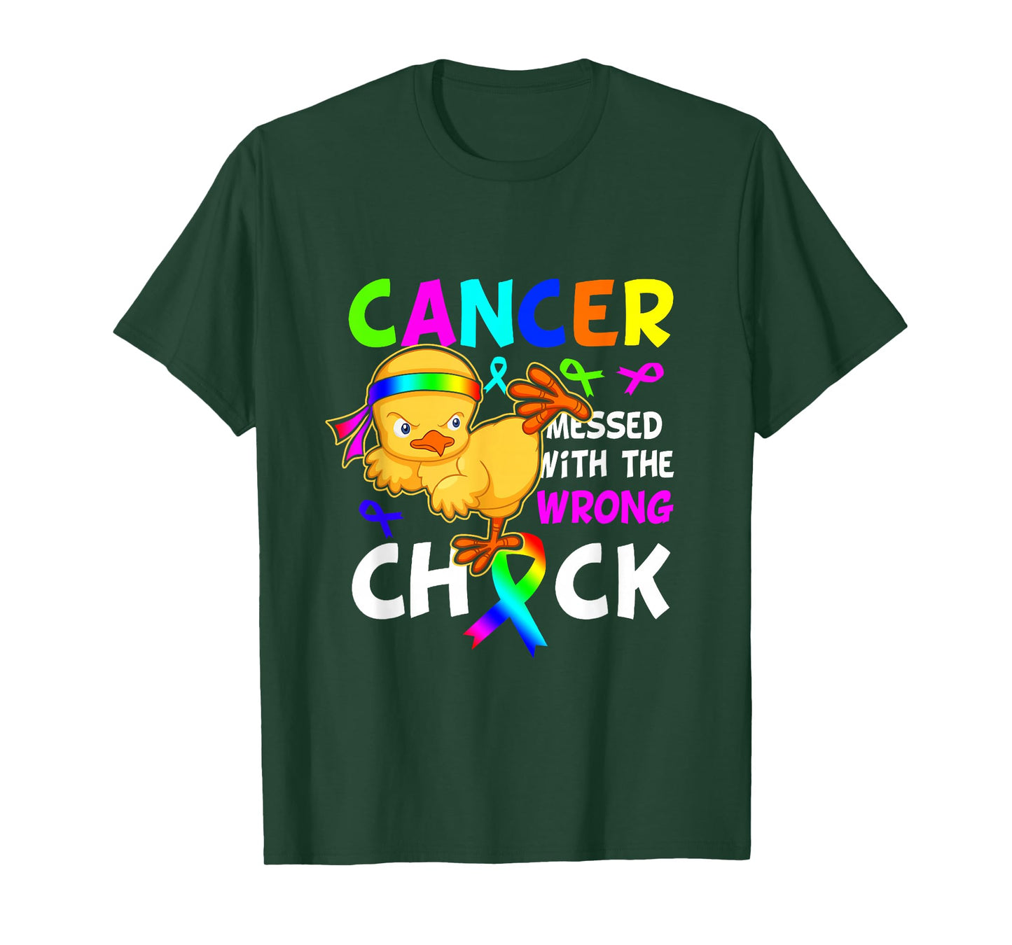 Cancer Messed With Wrong Chick Funny Cancer Warrior T-Shirt
