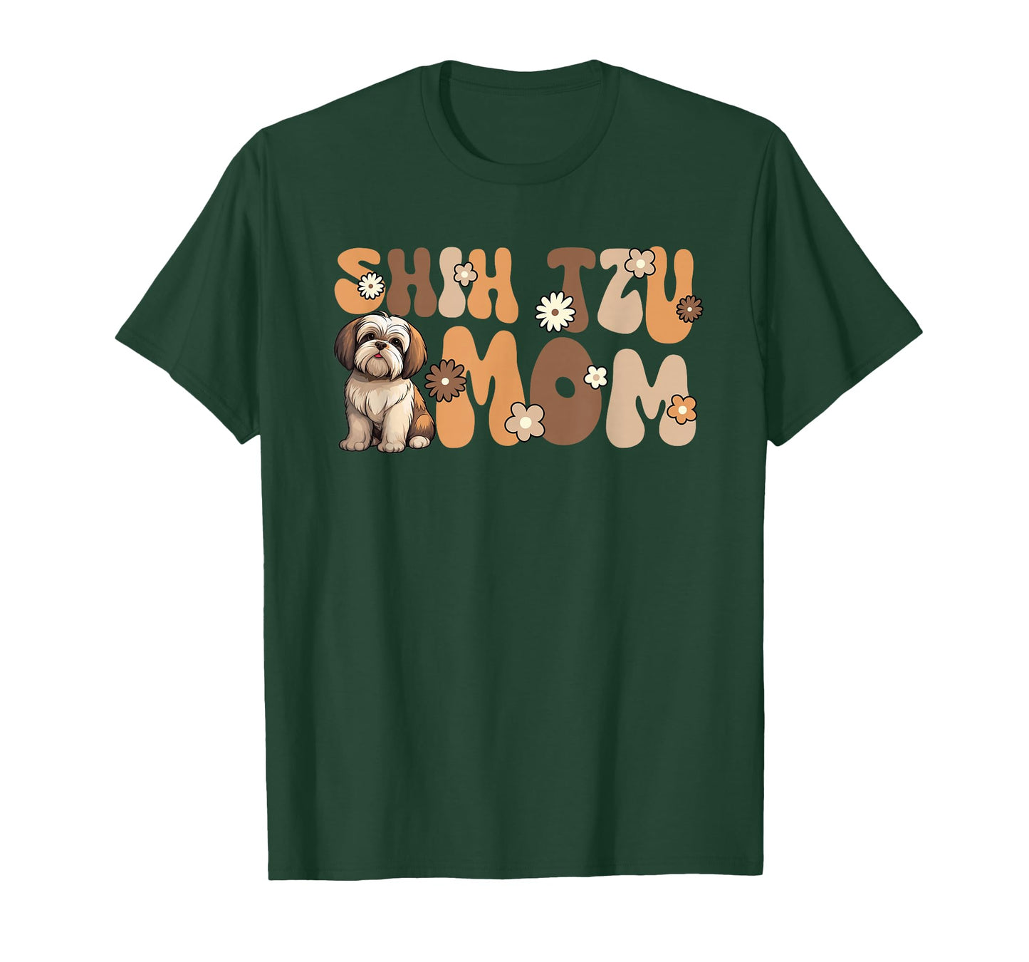 Shih Tzu Groovy World's Best Shih Tzu Mom T-Shirt