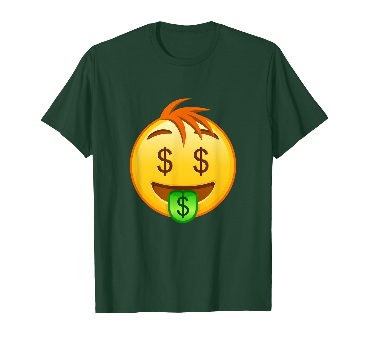 Money Emoticon Mouth Face with Dollar Sign Eyes Rich T-Shirt