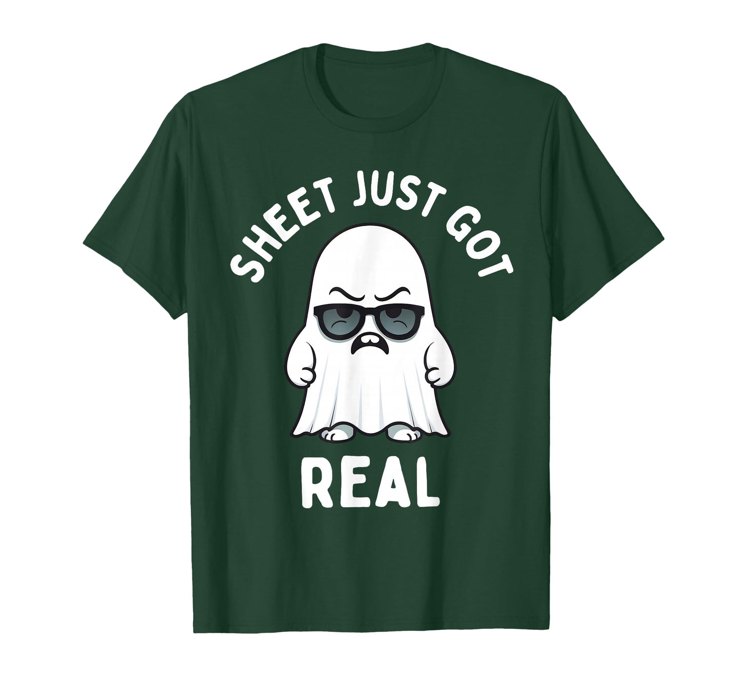 Boo Sheet Just Got Real Ghost Funny Halloween Costume Men T-Shirt
