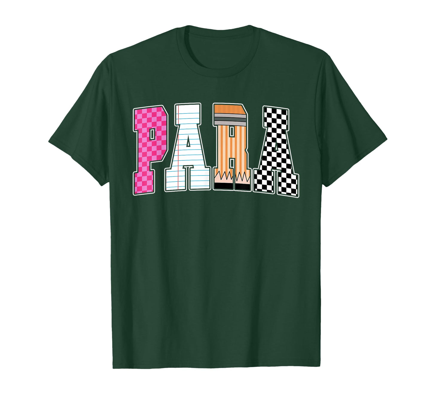 Back to School Teacher para, Preppy Checkered para Life T-Shirt