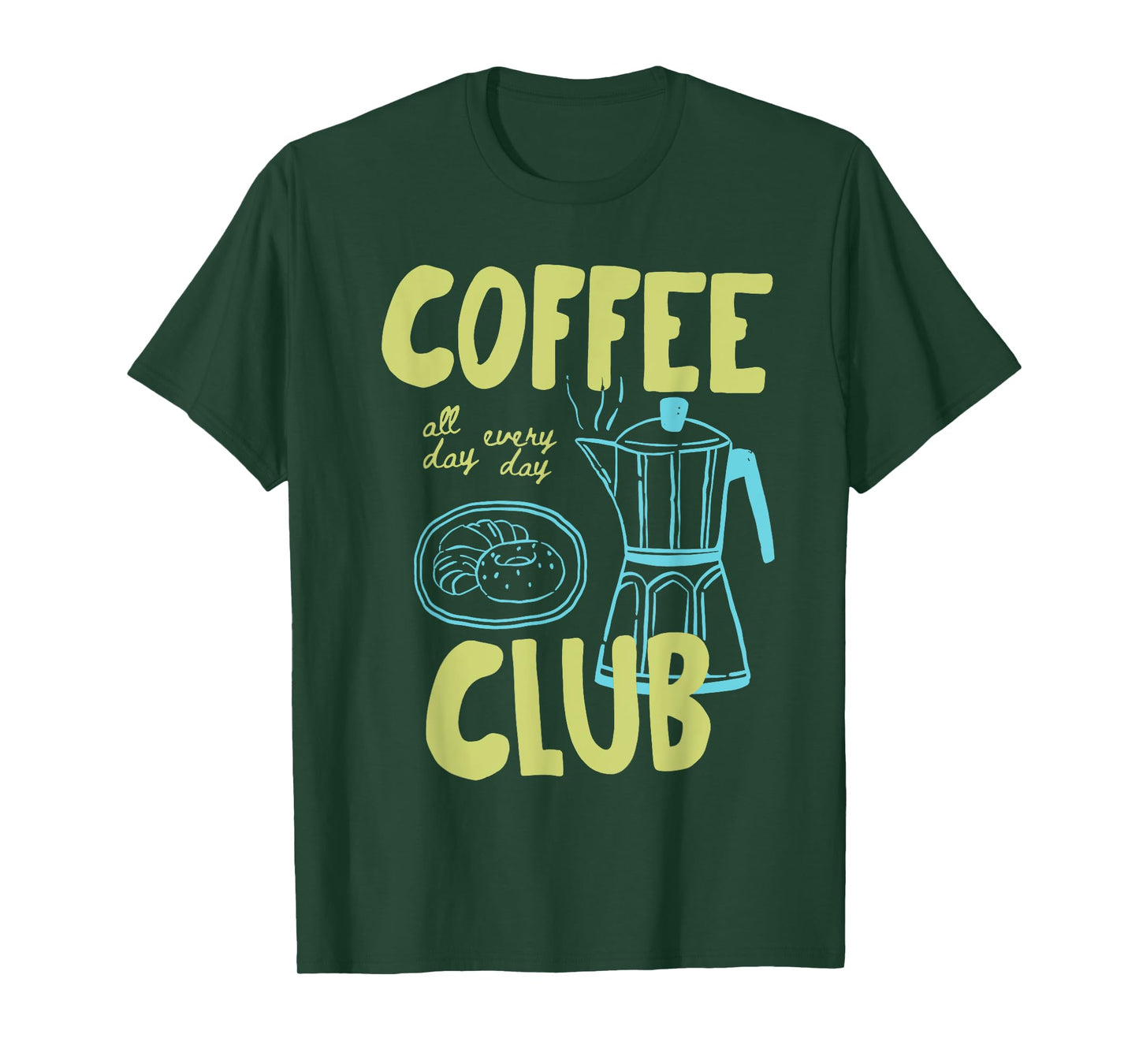 Retro Coffee Club Graphic For Coffee Lovers Men Women T-Shirt