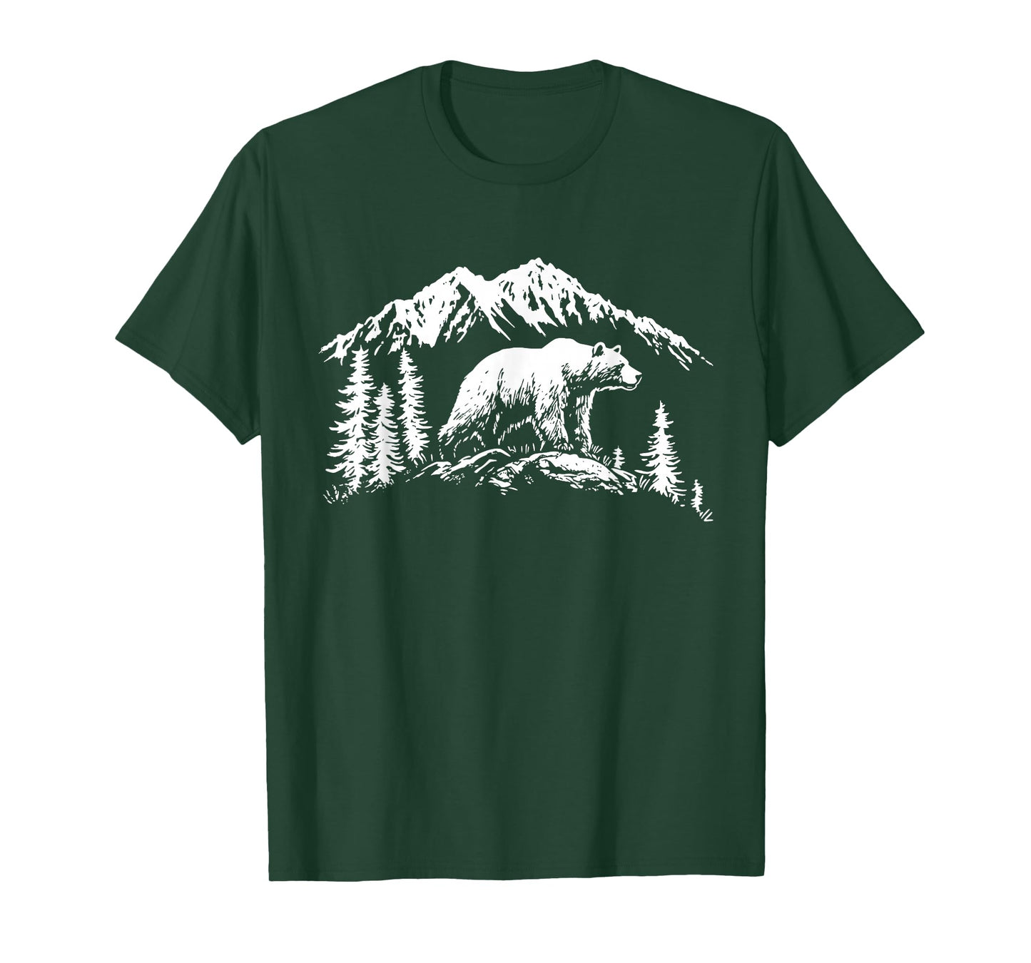 Grizzly Forest Wildlife Mountain T-Shirt