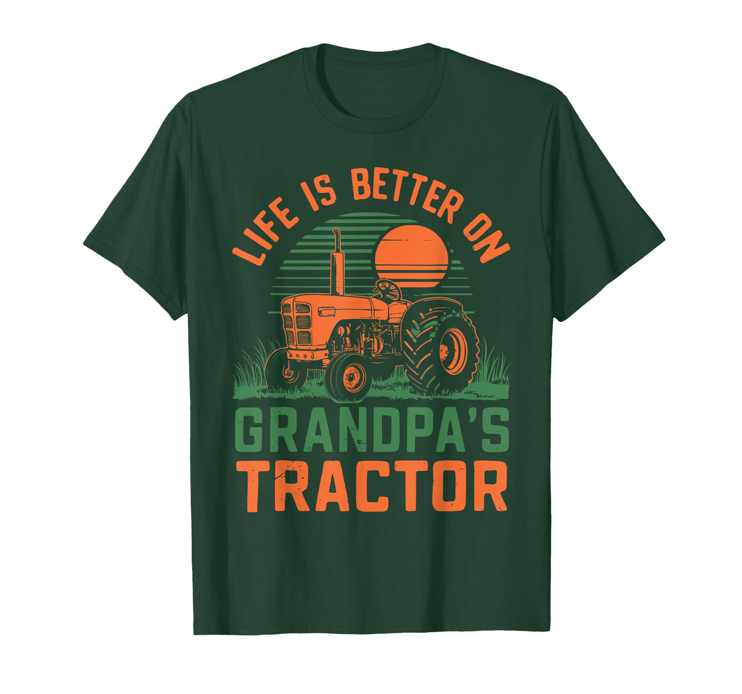 Young Farmer Tractor Boy Life Is Better On Grandpa's Tractor T-Shirt