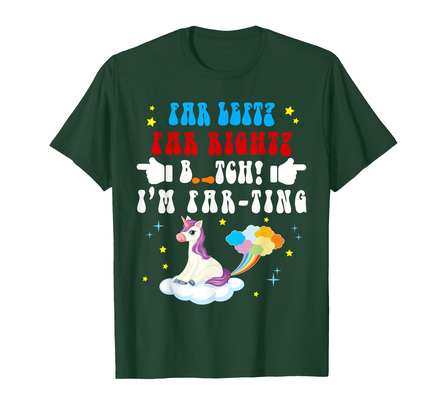 Far Left Far Right I’m Farting Funny Dirty Adult Humor T-Shirt
