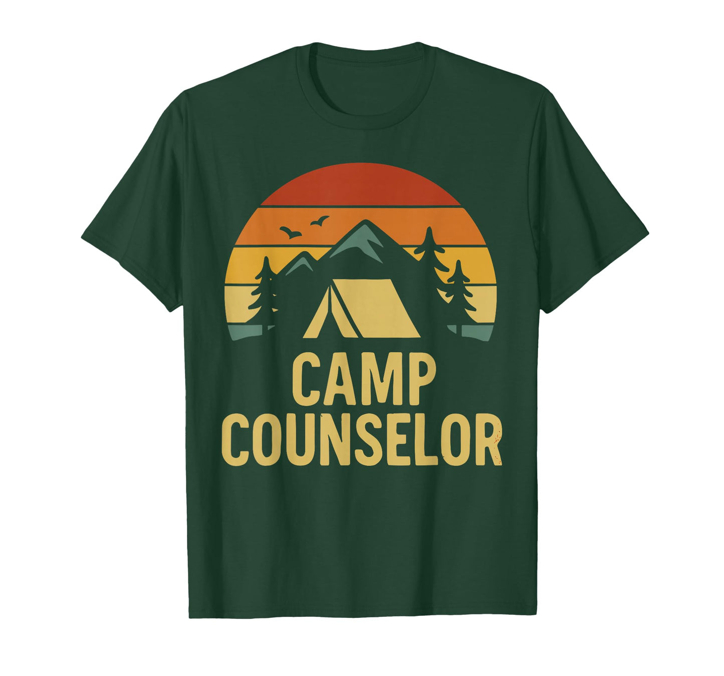 Retro Camp Counselor Tent Summer Outdoor T-Shirt