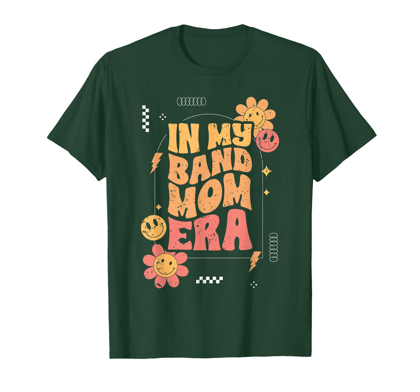 Groovy In My Band Mom Era For A Marching Band Member Parent T-Shirt