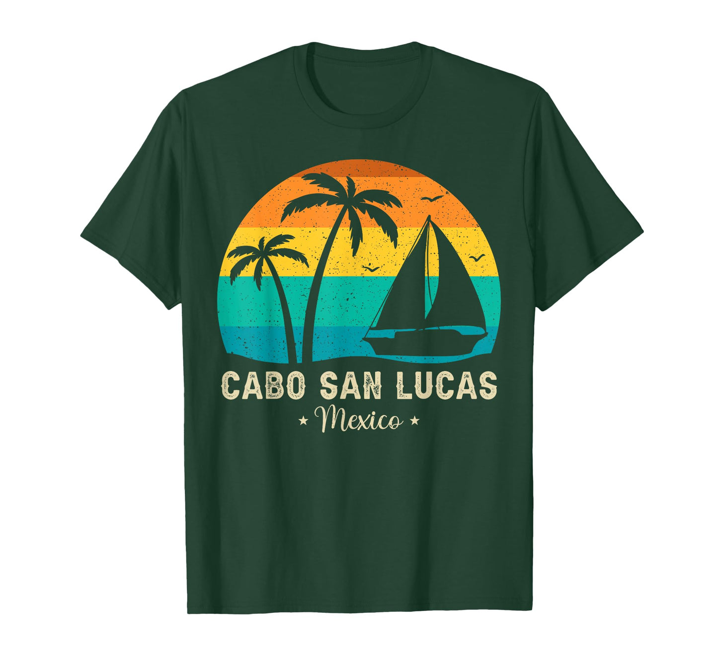 Vintage Cabo San Lucas Mexico Sunset, Vacation Summer Men Women Girls Kids T-Shirt
