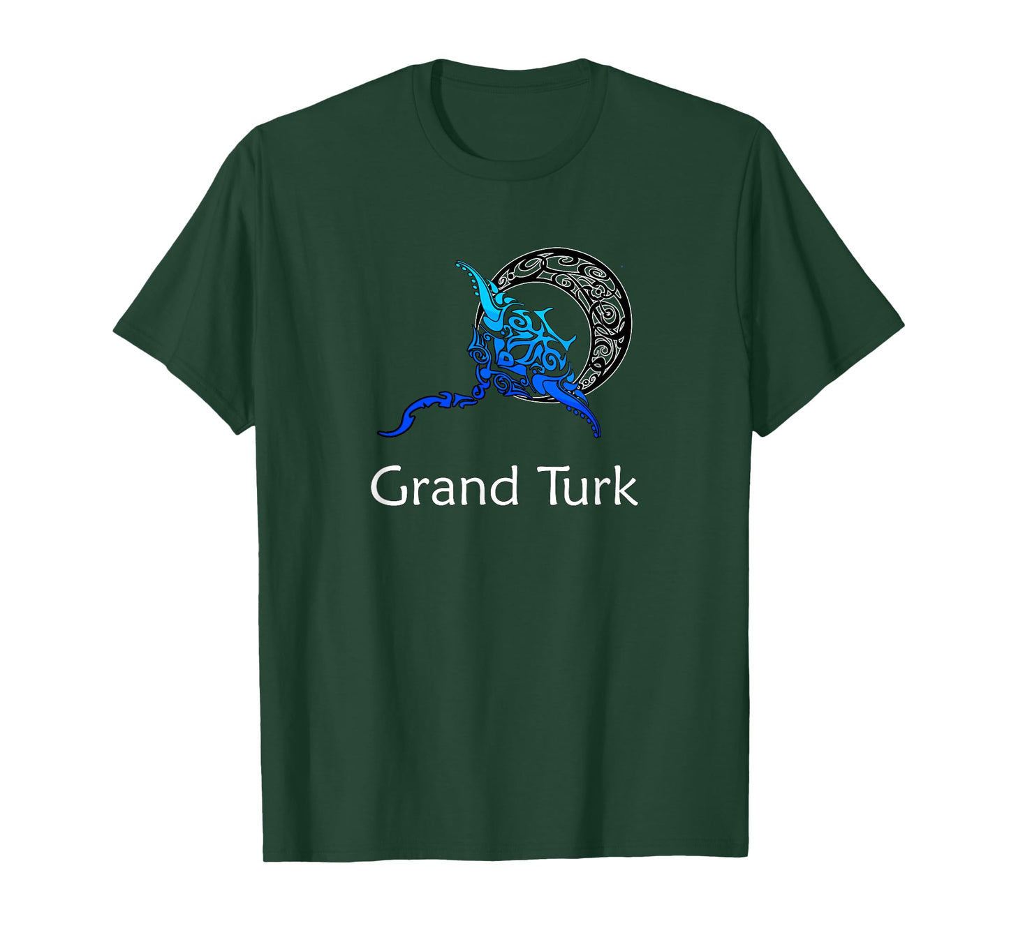 Grand Turk Tribal Stinkray Design Retro Souvenir T-Shirt