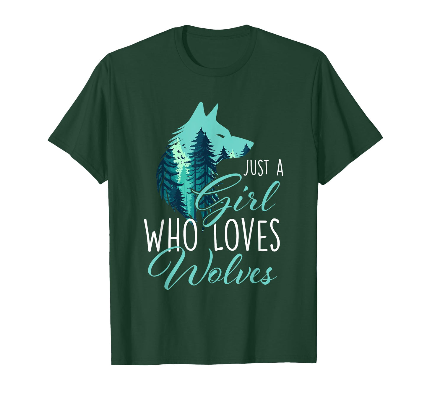 Just A Girl Who Loves Wolves - Wolf Lover Wildlife Animal T-Shirt