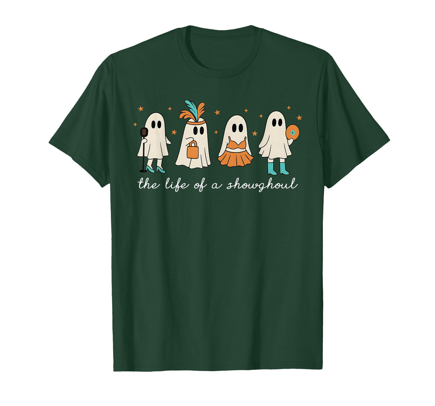 The Life of a Showghoul Retro Halloween Show Ghosts Girl T-Shirt