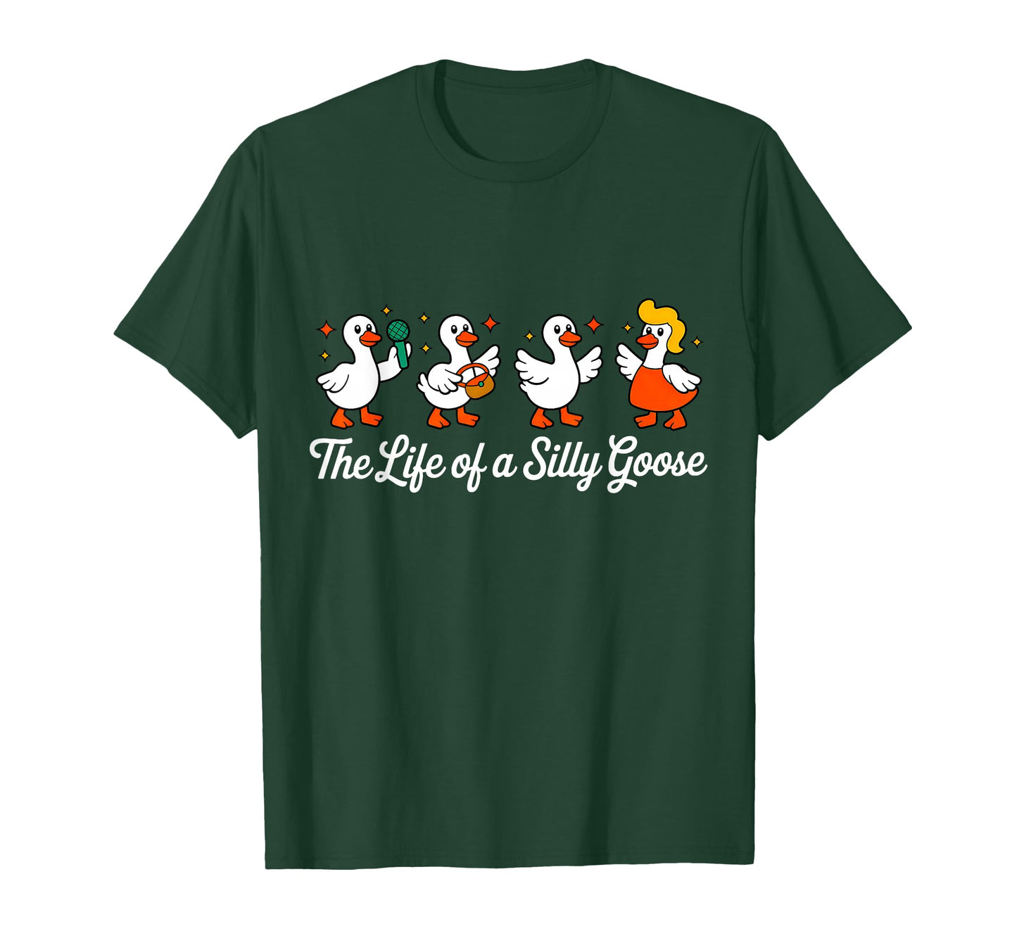 The Life of a Silly Goose Funny Trendy Meme Show Girl T-Shirt