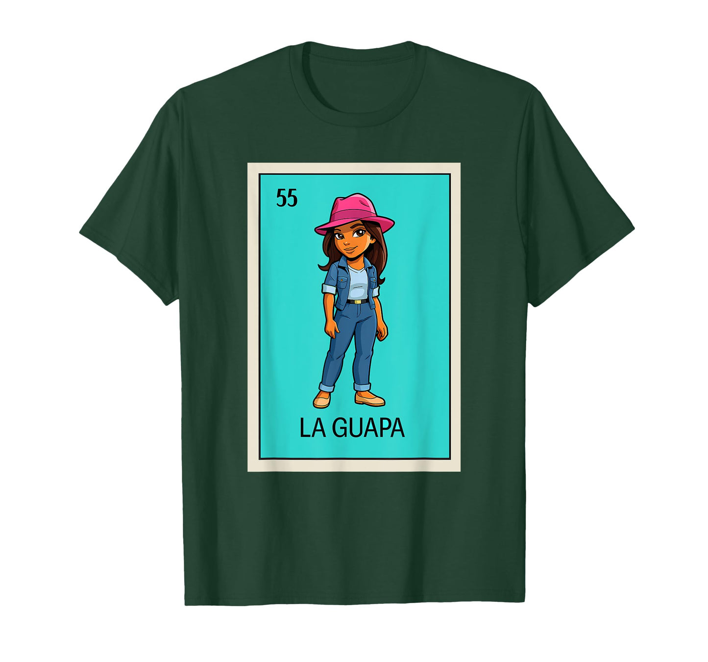 Mexican Lottery Designs Mexican La Guapa Cute Pretty Girl T-Shirt