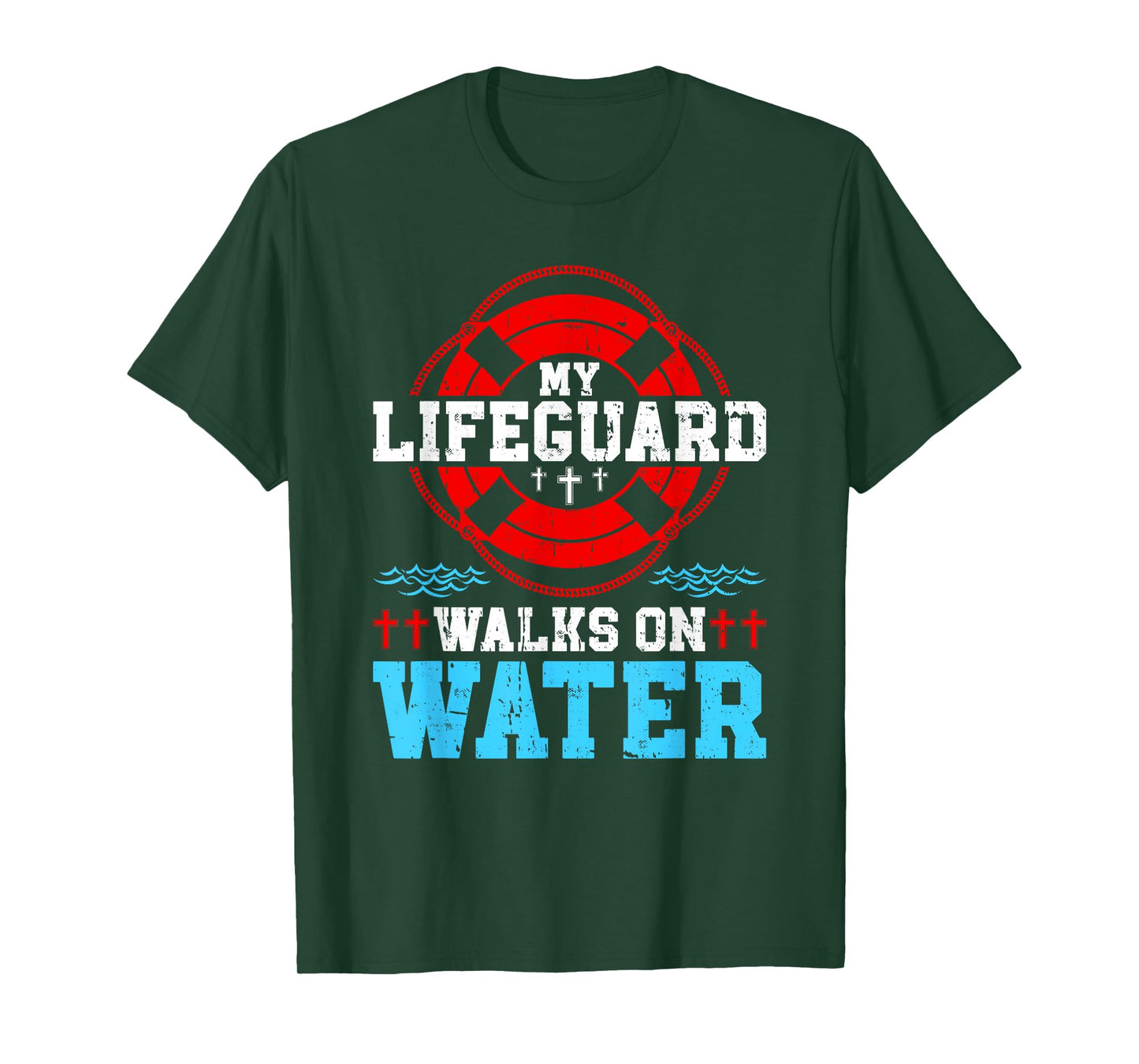 Jesus Christ Christian My Lifeguard Walks On Water T-Shirt