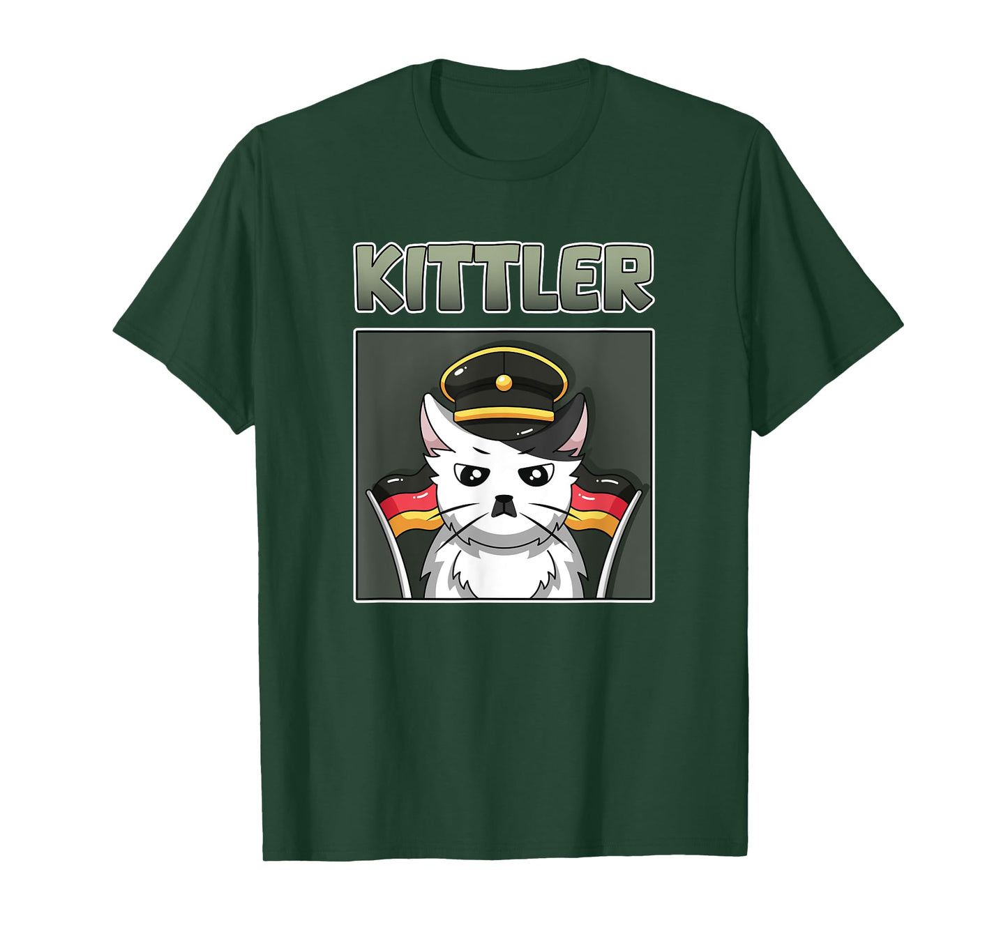Kittler Cat Cool Grumpy Animal Viral Cartoon Kawaii Tee T-Shirt