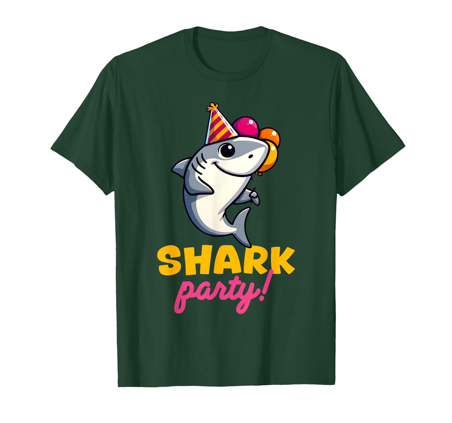 Cool Shark Party Birthday Beach Funny Shark Men Women Kids T-Shirt
