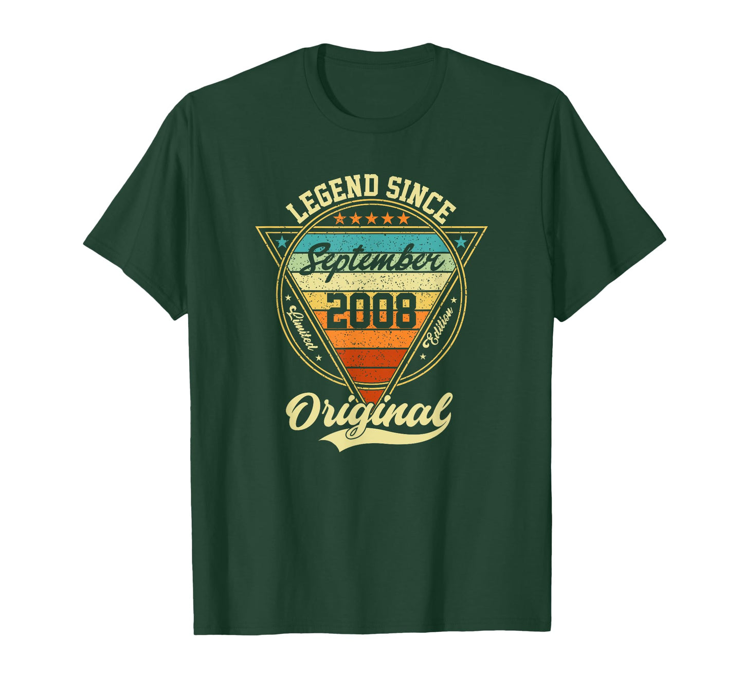 Vintage 17th Birthday Legend Since September 2008 T-Shirt