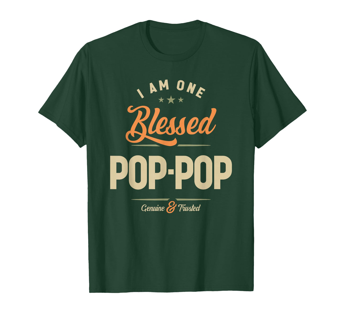 I Am One Blessed Pop-Pop Family Grandpa T-Shirt