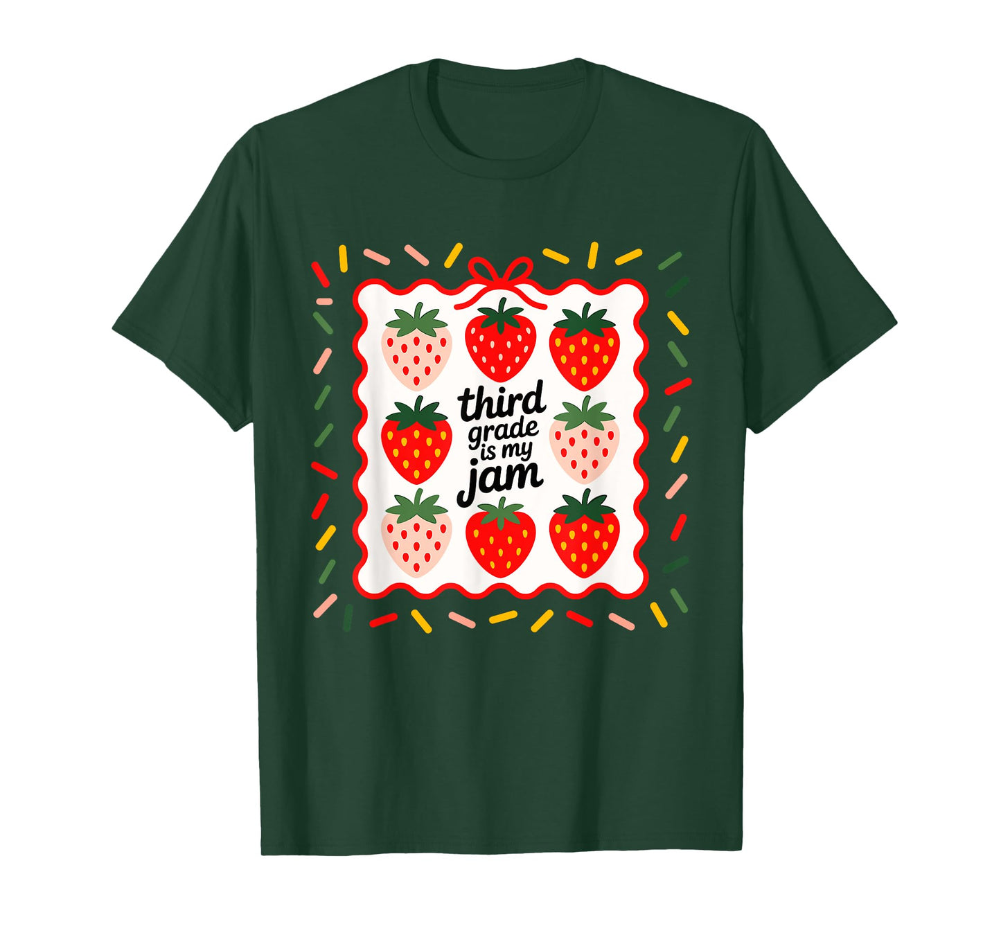 Third Grade is My Jam Strawberry Teacher Women T-Shirt