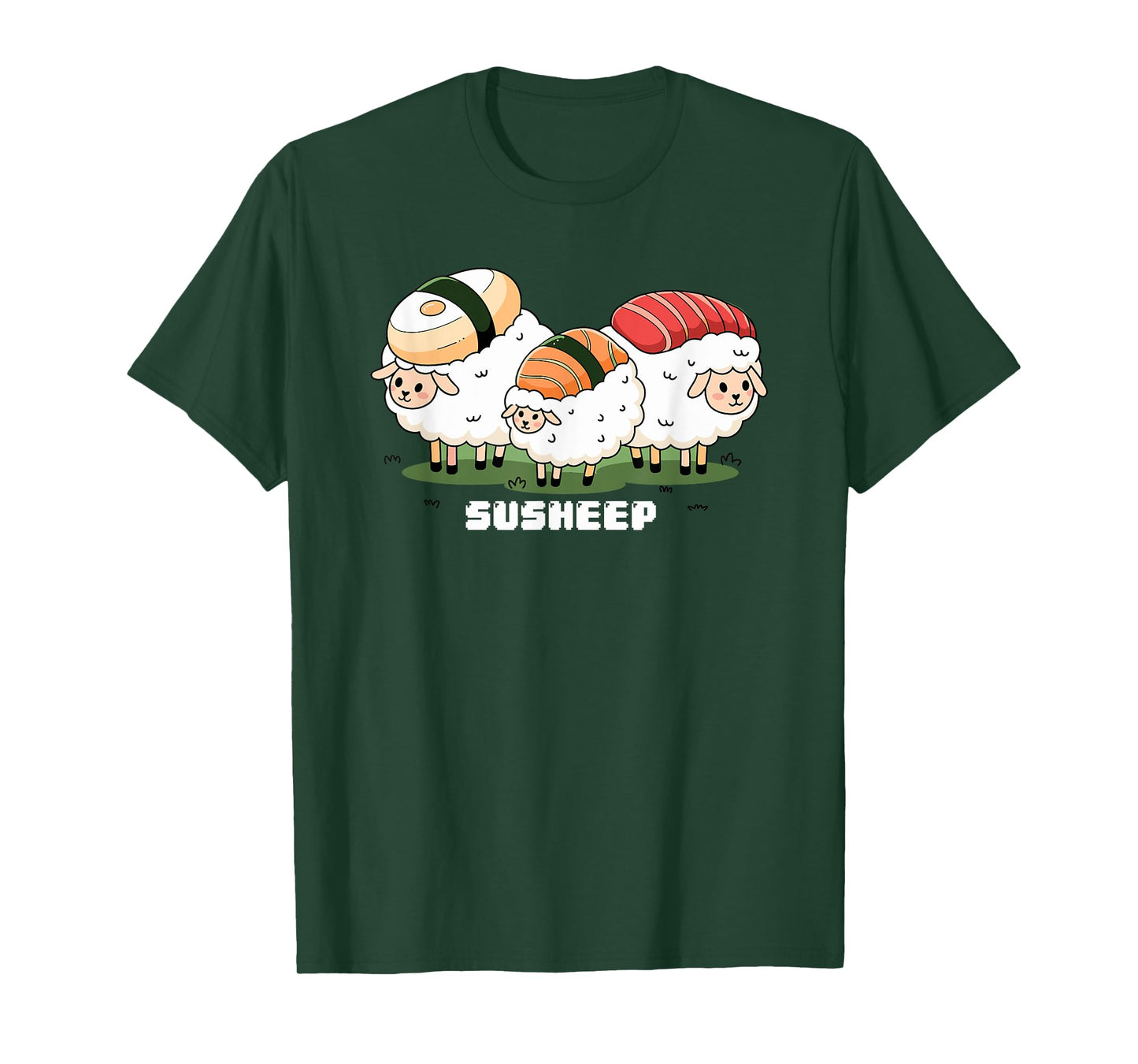 Susheep Funny Sushi Sheep Food Pun Kawaii Animal Tee T-Shirt