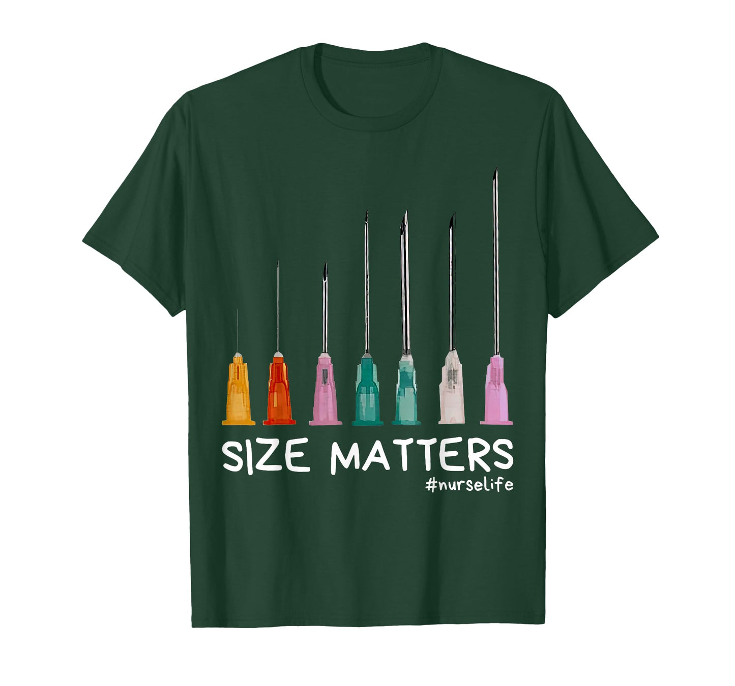 Needle Size Matters Funny Nursing CNA Nurse Life T-Shirt