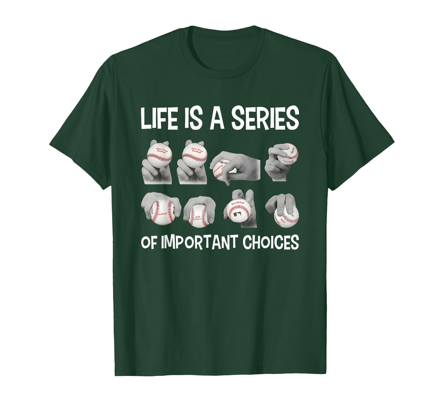 Life Is A Series Of Important Choices Baseball T-Shirt