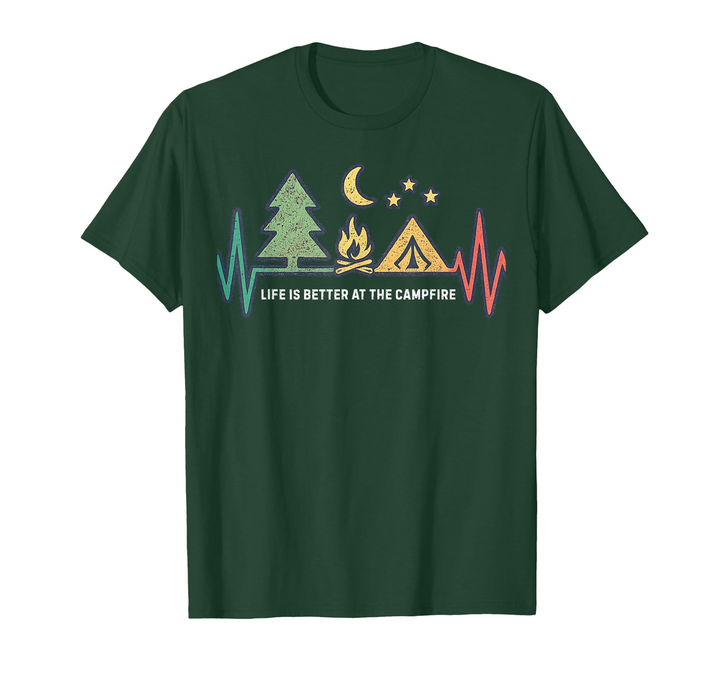 Life is Better at The Campfire Vintage Camping Funny Camping T-Shirt
