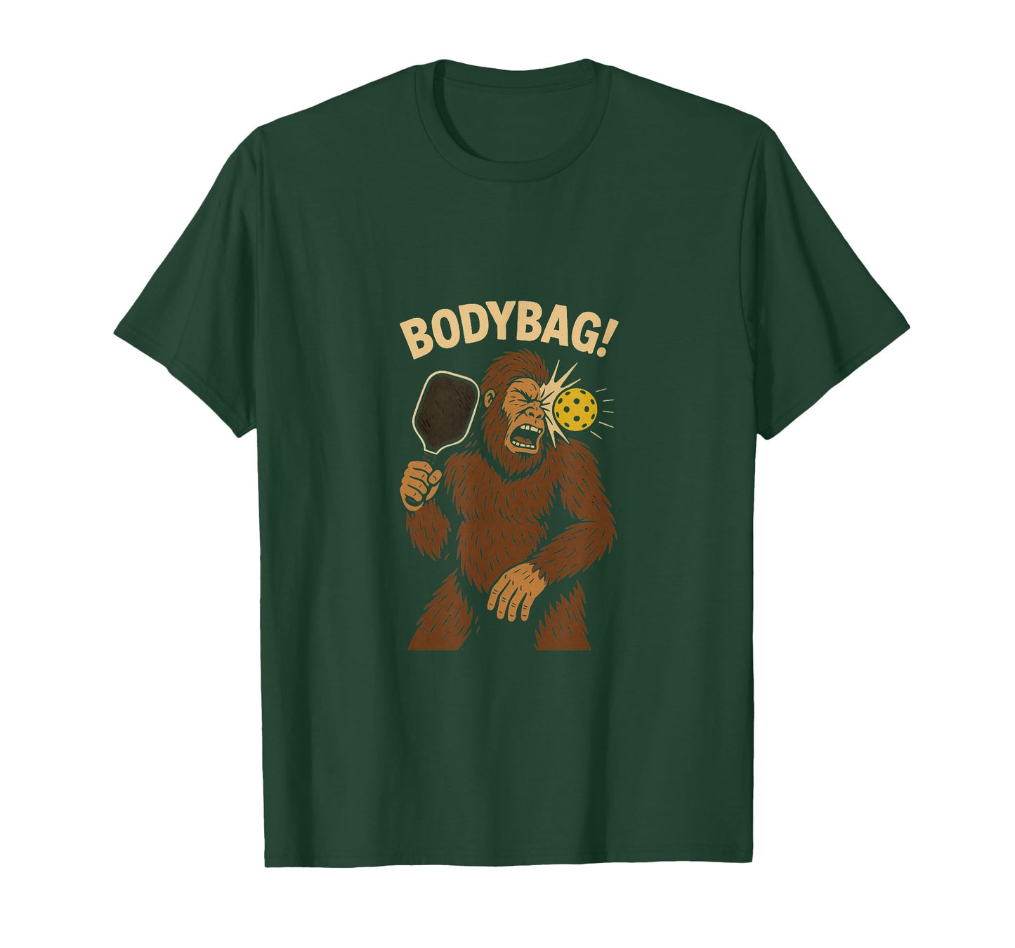 BODYBAG Pickleball Bigfoot Funny Pickle Ball T-Shirt