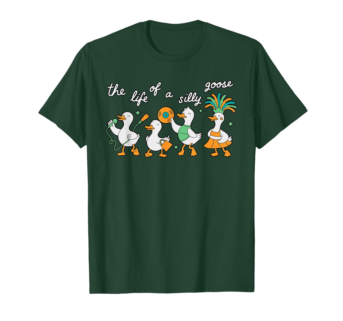 The Life of a Silly Goose Funny Trendy Meme Show Girl Tee T-Shirt