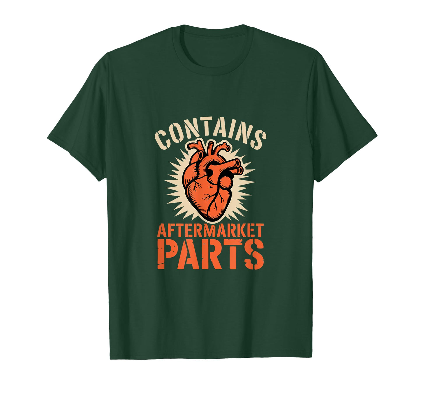 Contains Aftermarket Parts Pacemaker Heart Funny Medical T-Shirt