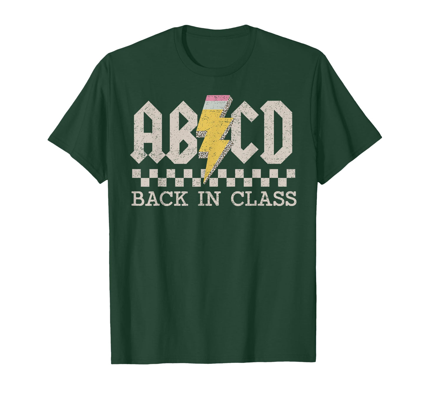 Retro Teacher Tour ABCD Back to School Back in Class Rock Men Women Girls Kids T-Shirt