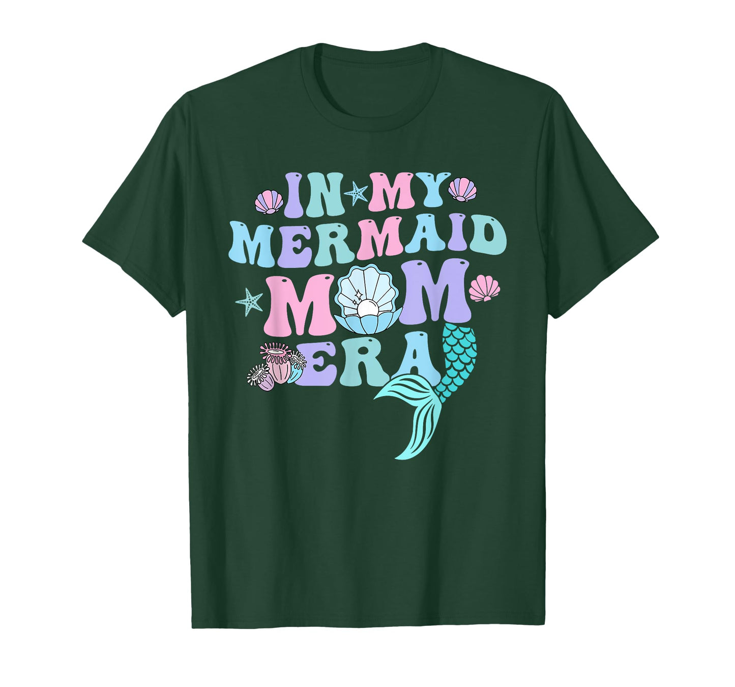 In My Mermaid Mom Era Family Matching Birthday T-Shirt