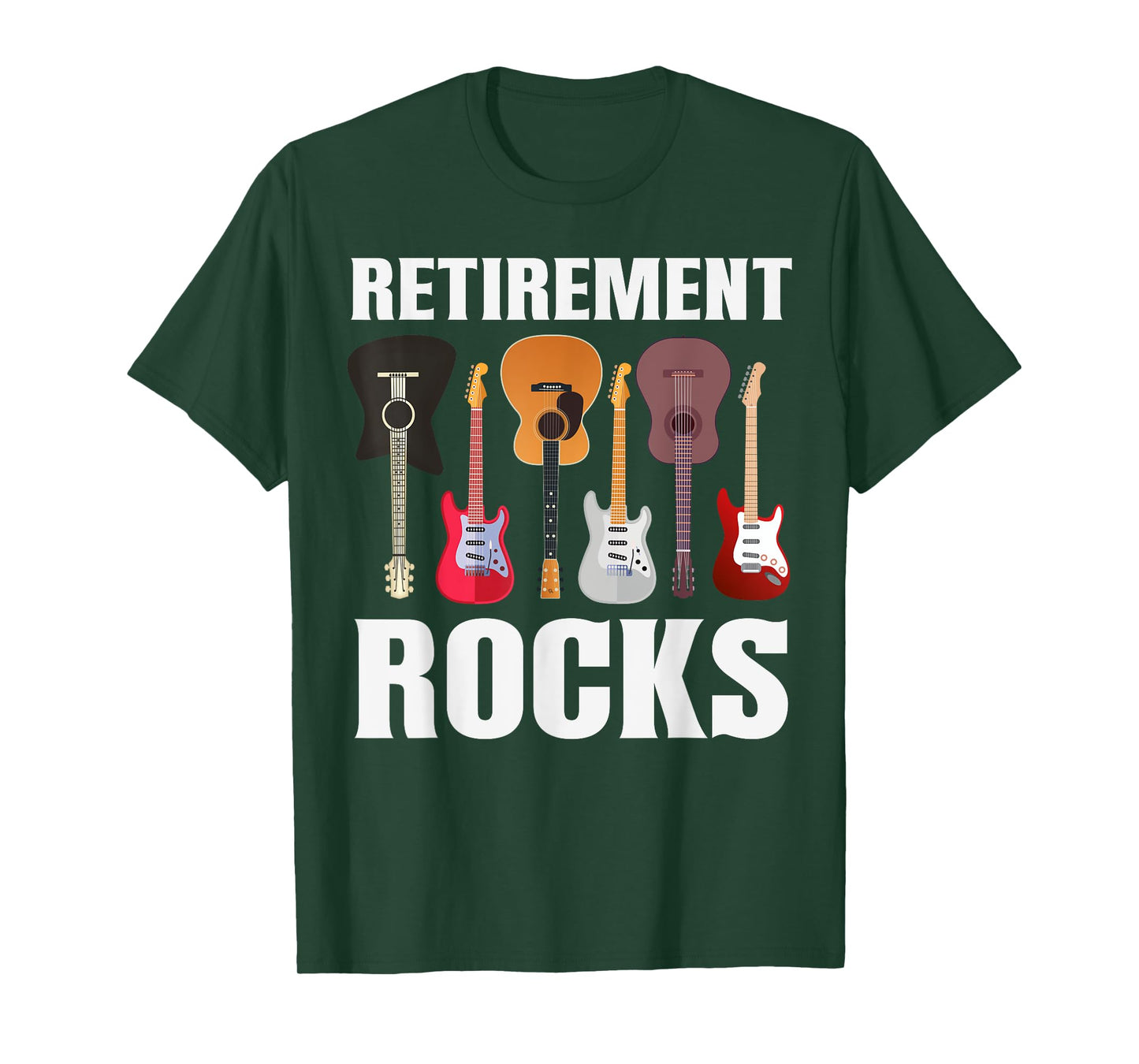 Funny Guitar Collector Retirement Rocks Guitarist Musician T-Shirt