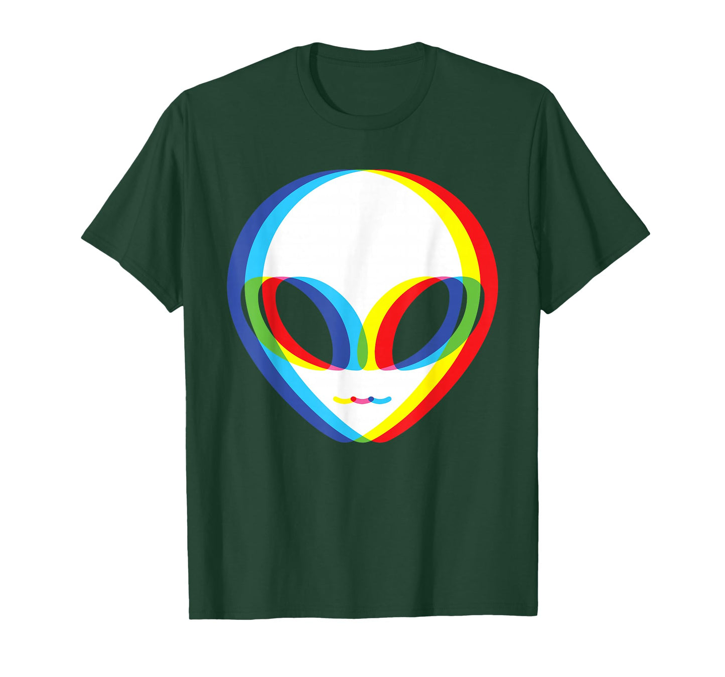 Alien Head Glitch UFO Alien Lover T-Shirt