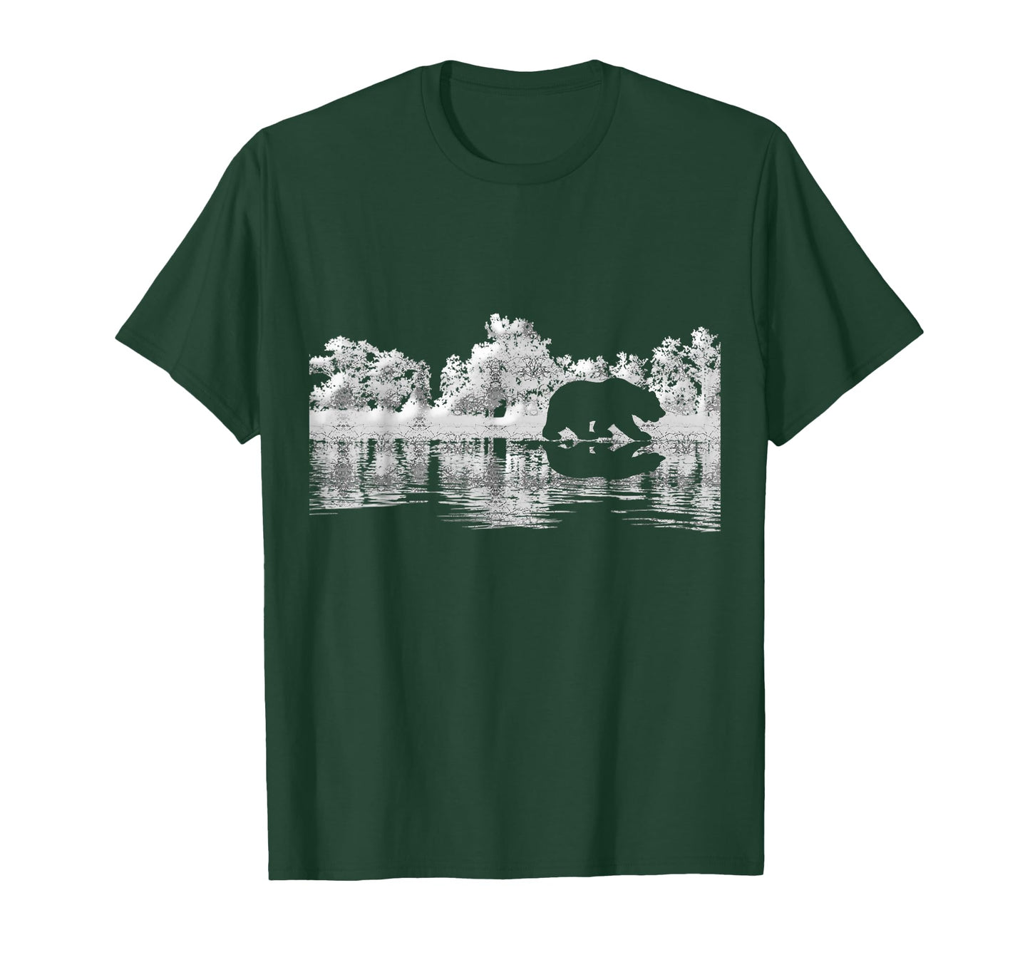 Trees Reflection Wildlife Nature Animal Bear Outdoor Forest T-Shirt