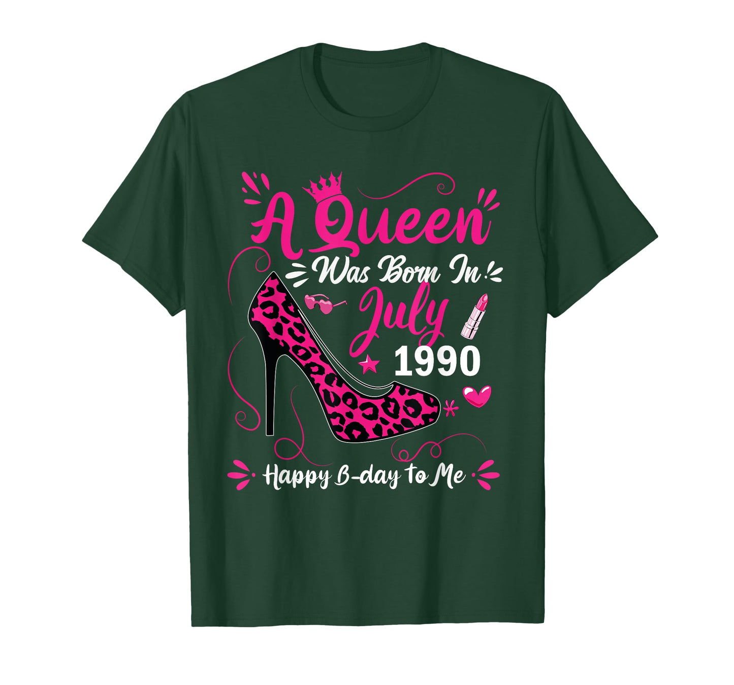 35th Birthday High Heel A Queen Was Born In July 1990 T-Shirt
