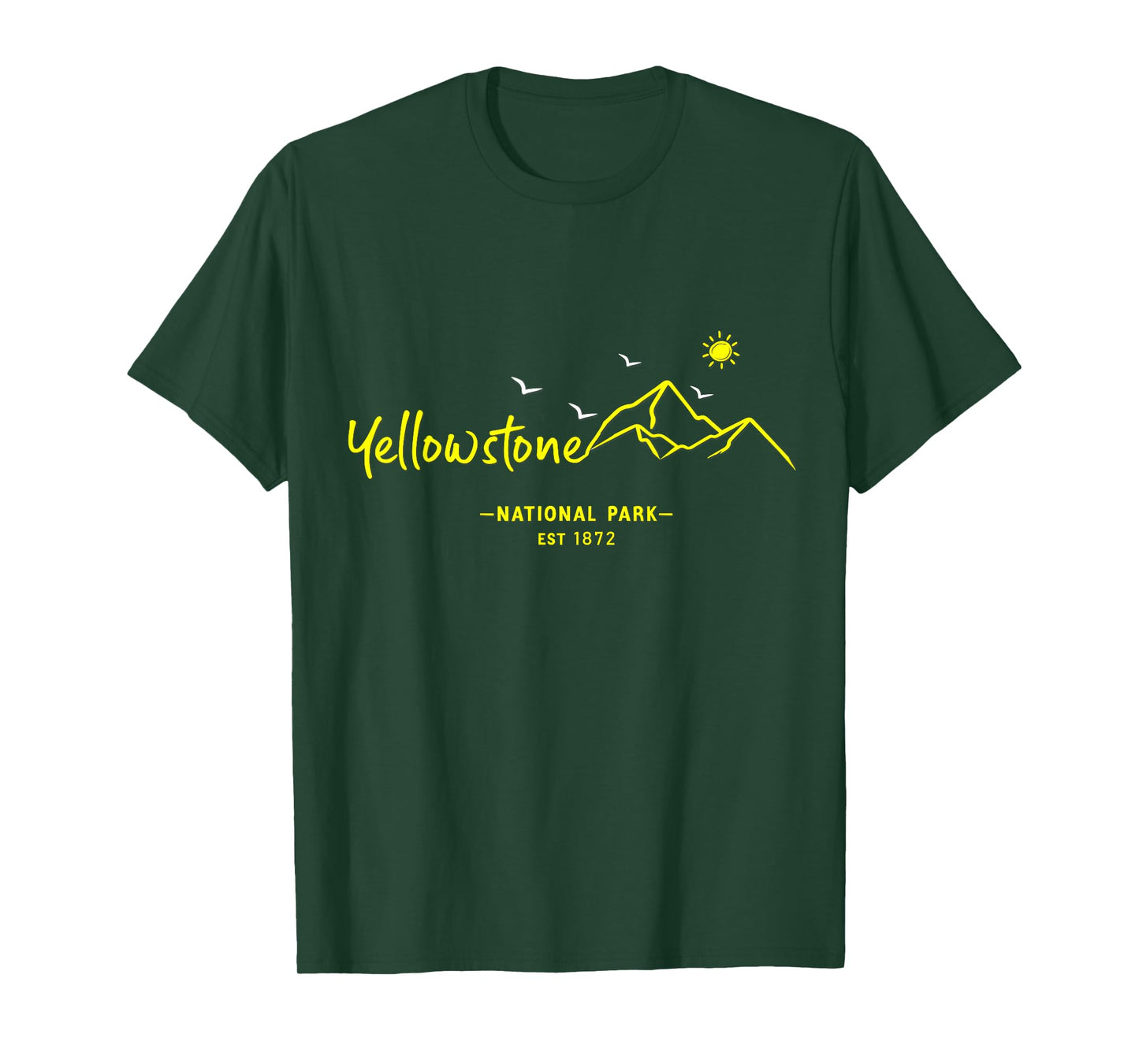 Yellowstone National Park Retro Mountains Hiking Souvenir T-Shirt