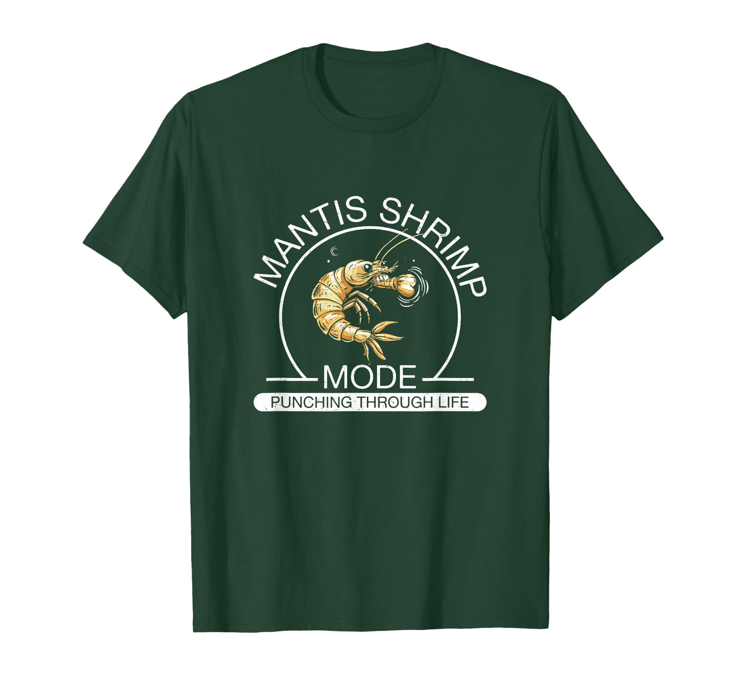 Cool Mantis Shrimp Mode Punching Through Life Peacock Mantis T-Shirt