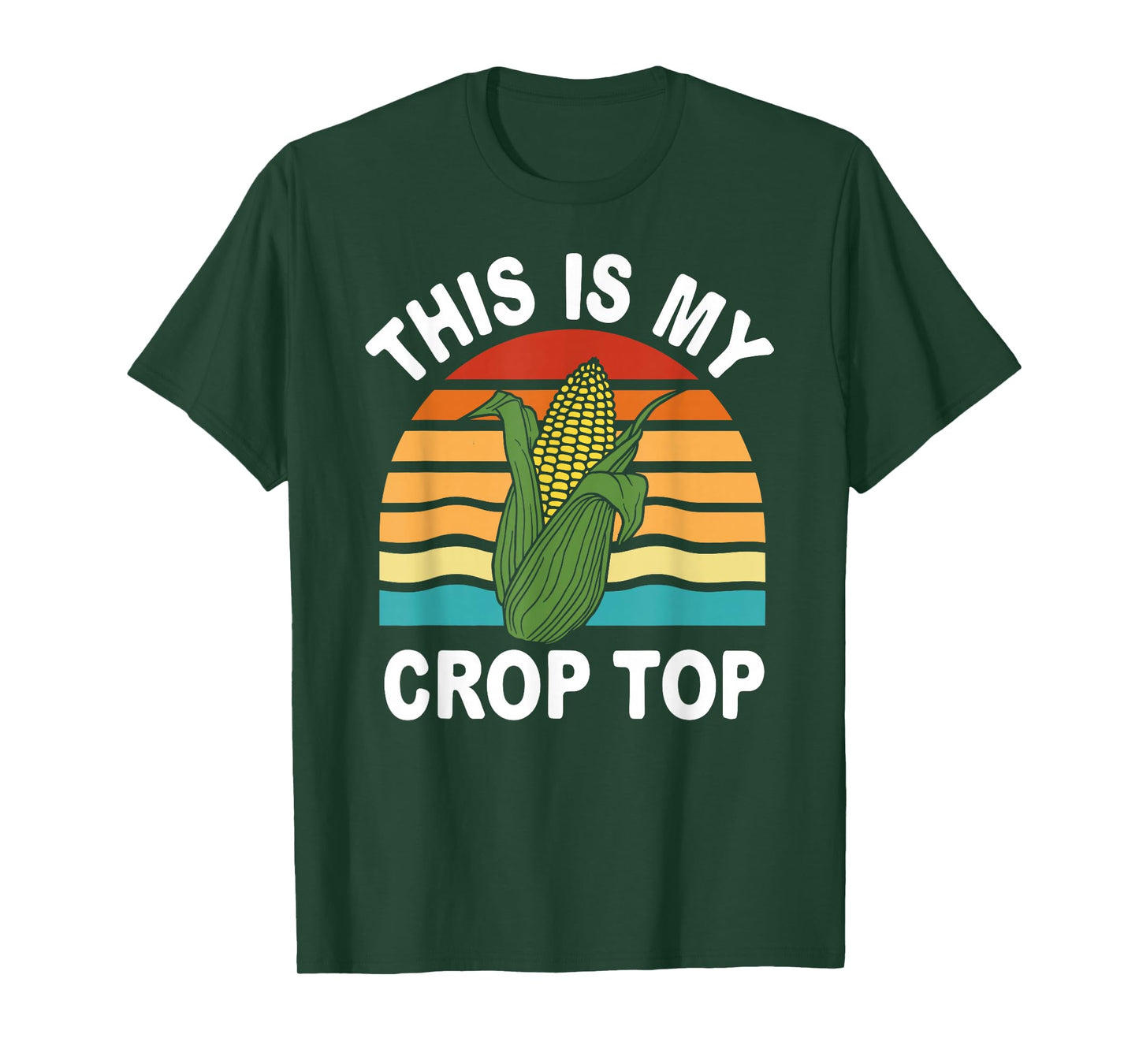 This Is My Crop Top Sweet Corn Funny Farmer Farm Lover Retro T-Shirt
