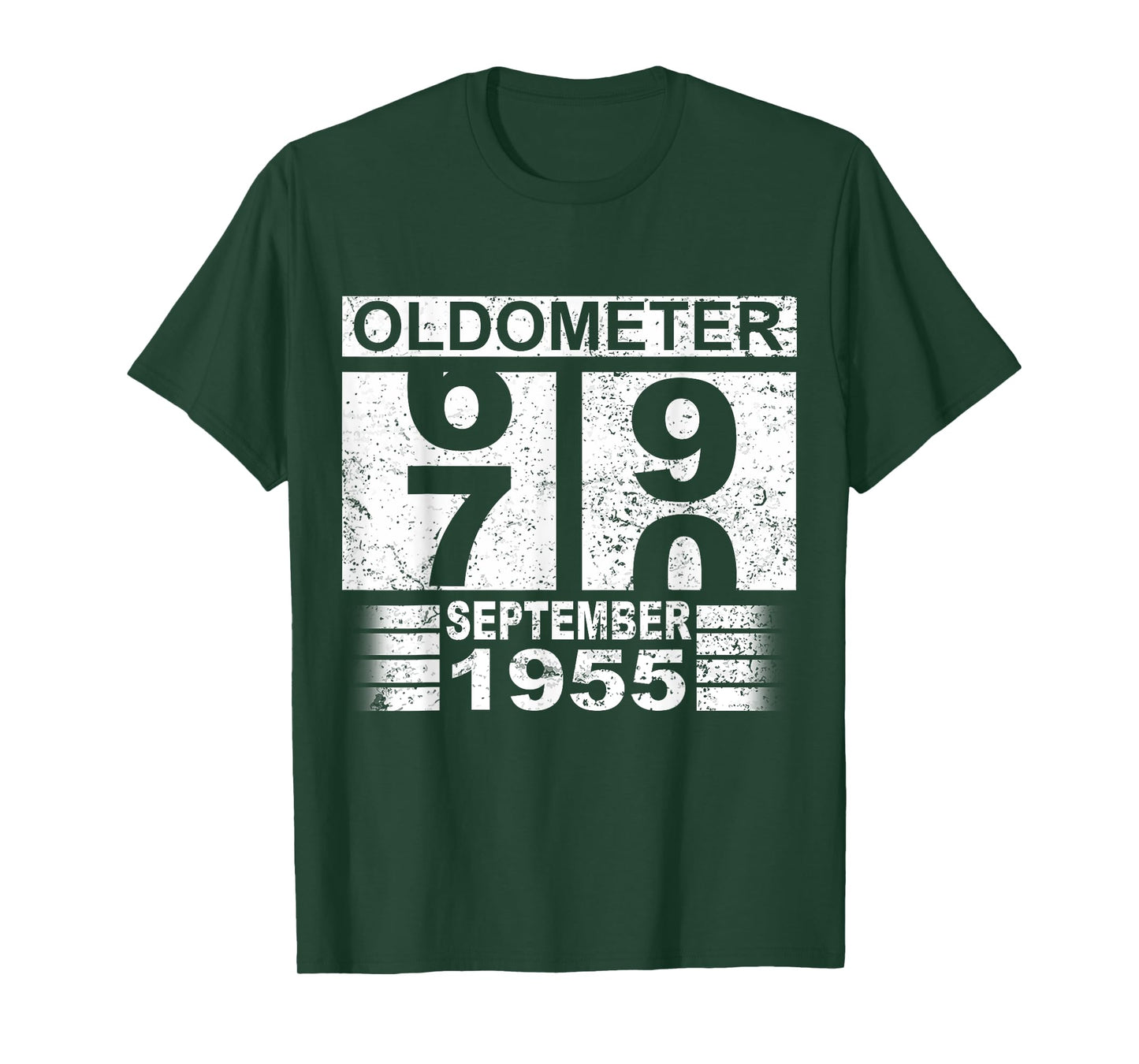 Oldometer 69-70 Born in September 1955 Funny 70th Birthday T-Shirt