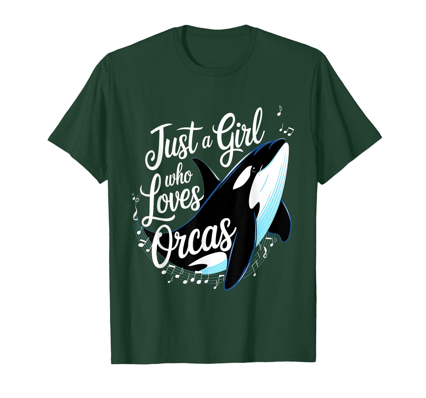Orcas Just A Girl Who Loves Orcas Killer Whales Ocean Girls T-Shirt