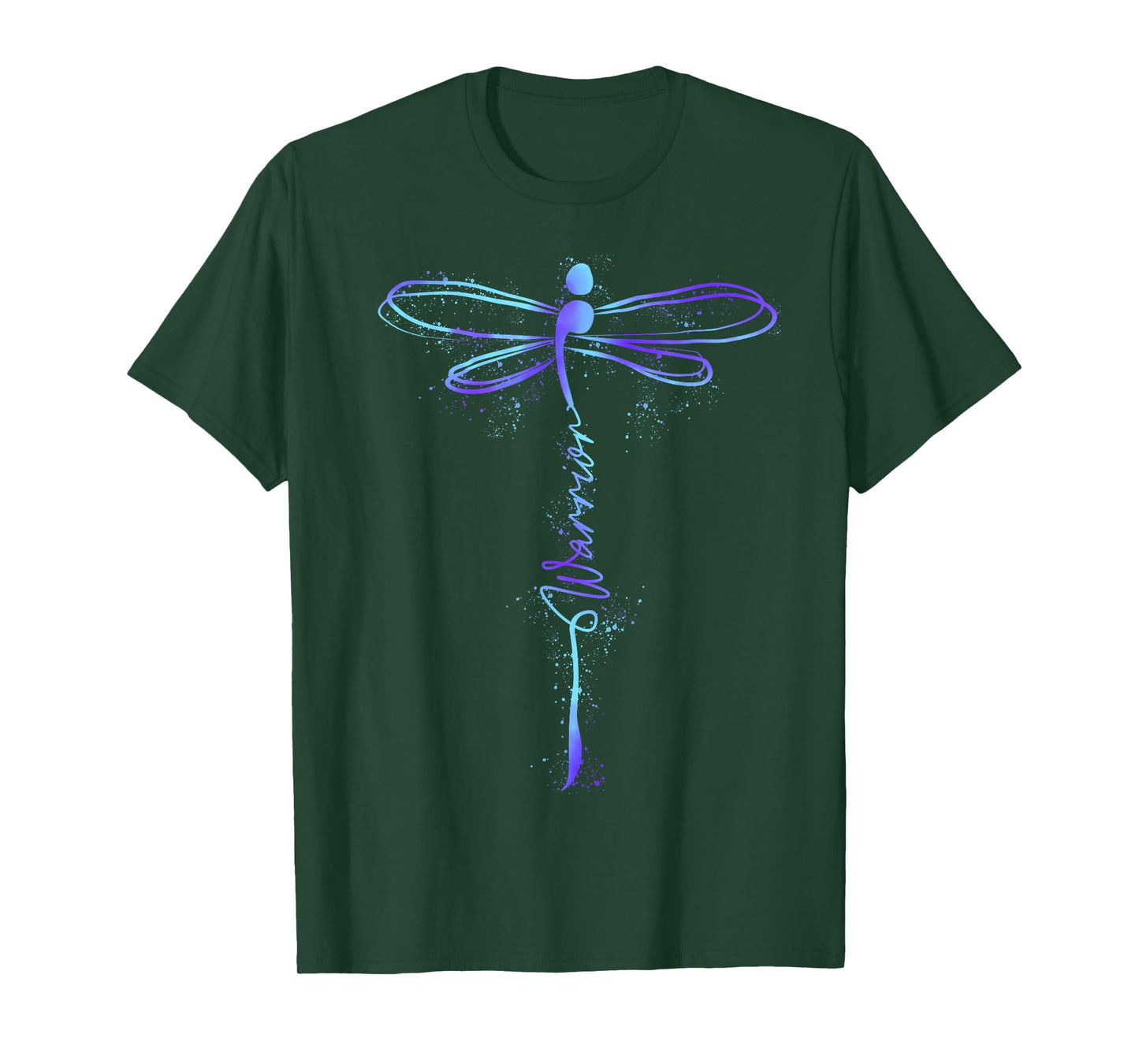 Suicide Prevention Awareness Warrior Teal Purple Dragonfly T-Shirt